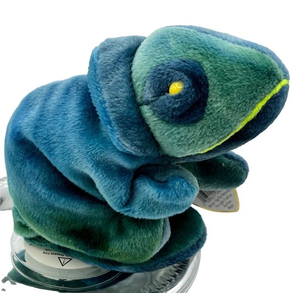 HTF RARE Ty Beanie Baby Rainbow Chameleon MINT 1997 w/ PE pellets & tag error - Picture 2 of 12